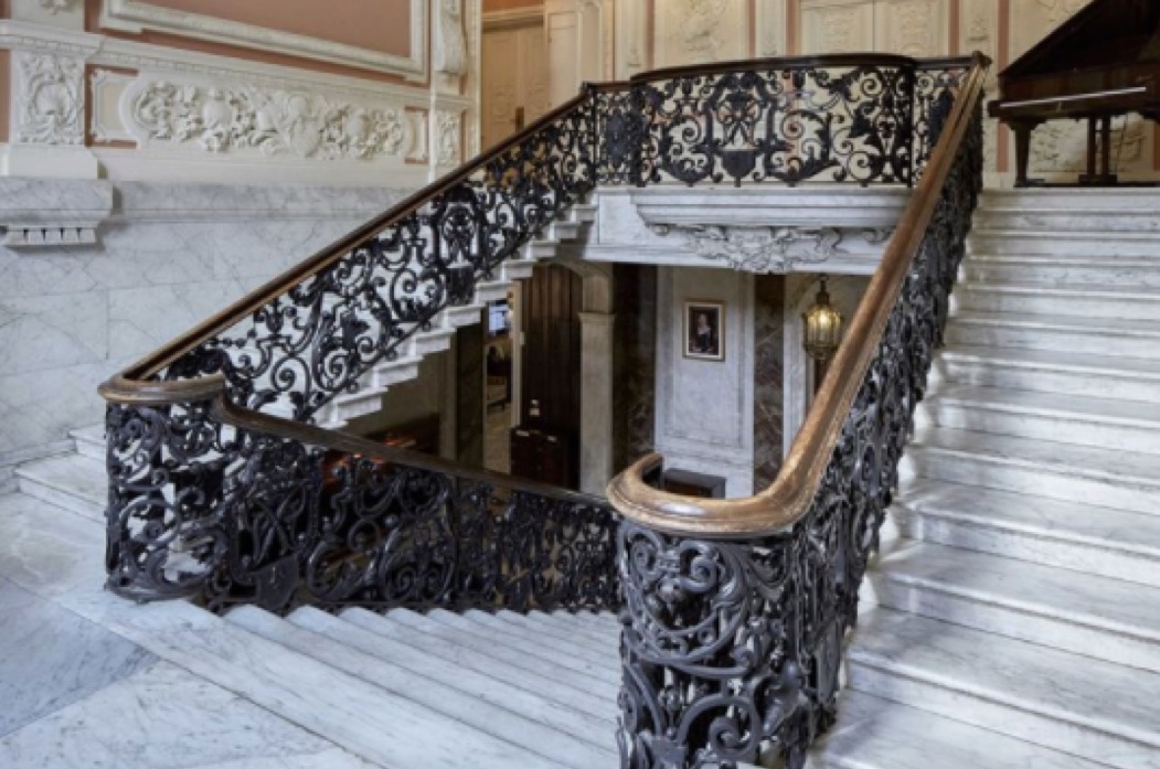 Open House London | Dartmouth House | The marble staircase with rococo balustrade