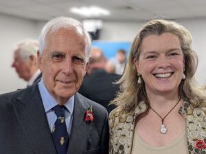 Two people smiling at the Lincolnshire Branch annual dinner