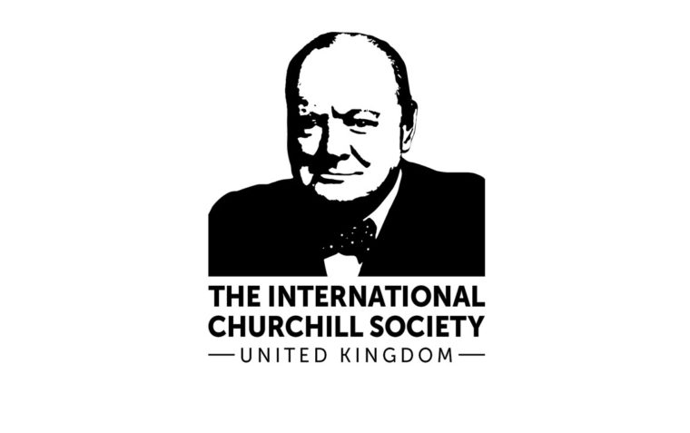 A portrait of The International Churchill Society with Winston Churchill in it