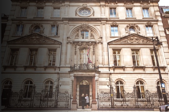 The front entrance of Dartmouth House