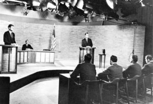 President JF Kennedy and Nixon during a Presidential Debate
