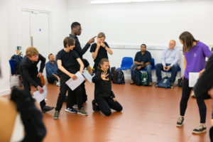 Students performing Shakespeare