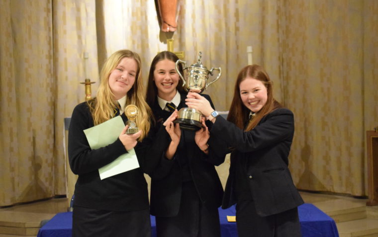ESU-Churchill Public Speaking Competition Winners posing for a picture